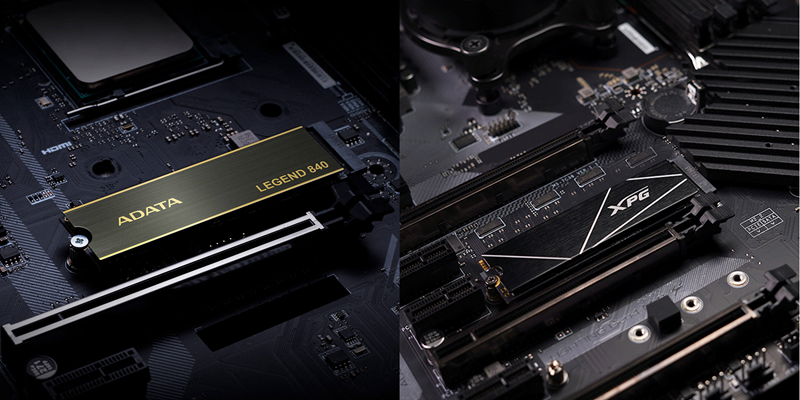 Lijevo: ADATA LEGEND 840 - desno: XPG GAMMIX S70 BLADE