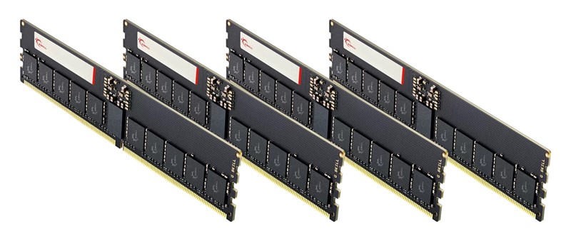 Novi Threadripperi podržavaju RDIMM DDR5 memoriju maksimalne brzine do 6.400 MHz, a za potrebe testiranja koristili smo G.Skillov memorijski kit kapaciteta od 128 GB