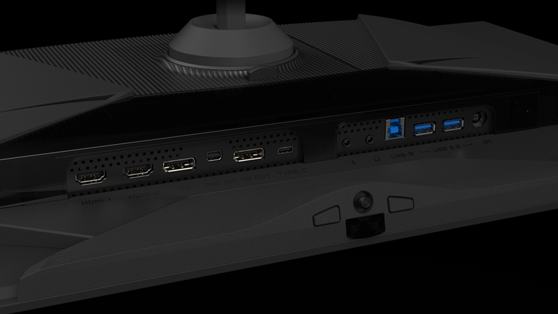 Aorus FO32U2P prvi je monitor na svijetu s DisplayPort 2.1 UHBR20 sučeljem, kojeg nudi u klasičnoj i Mini DP izvedbi. Tu su i DisplayPort 1.4 izlaz, USB-C DP Alt Mode priključak sa 65-vatnim Power Deliveryjem, dva HDMI 2.1 ulaza, dva USB 3.2 downstream porta, USB 3.2