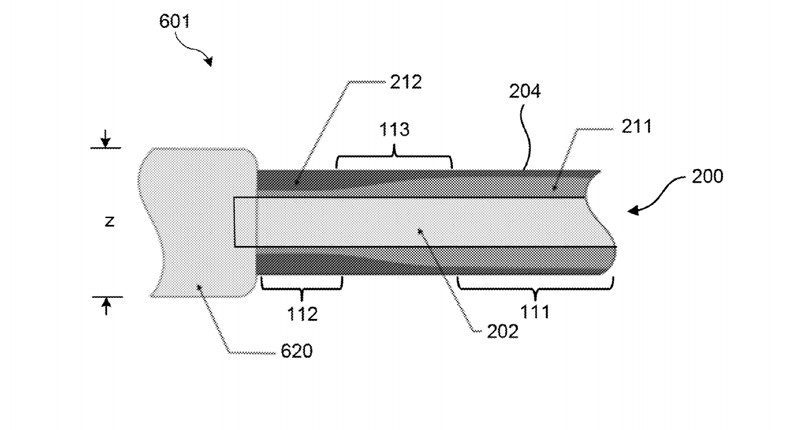Patent je popraćen i ilustracijom, primijetite zadebljanje u presjeku kabela pri njegovom kraju