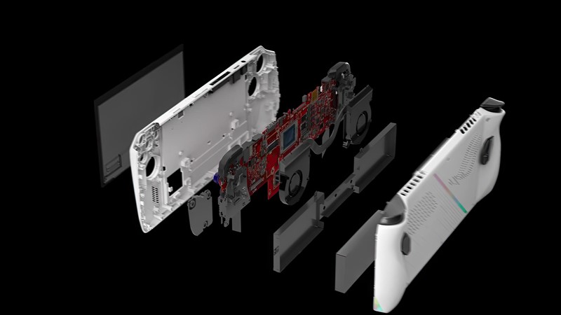 Unutrašnji dizajn ROG Allyja iznenađujuće je jednostavan, što će uvelike olakšati održavanje i popravke