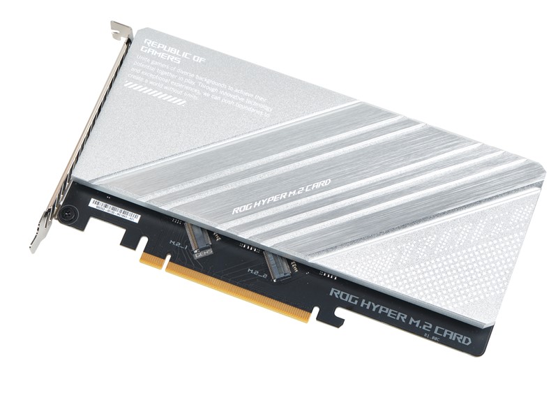 Dio opreme ploče je kartica Hyper M.2, koja nam omogućuje da PC proširimo s još dva M.2 utora