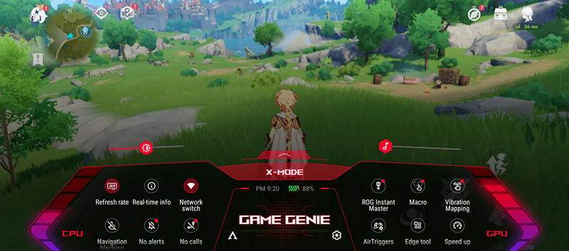 Poželite li tijekom igranja prilagoditi neku od postavki uređaja, tu je Game Genie, softversko sučelje koje nudi pregršt prilagodbi u vrlo kompaktnom izborniku