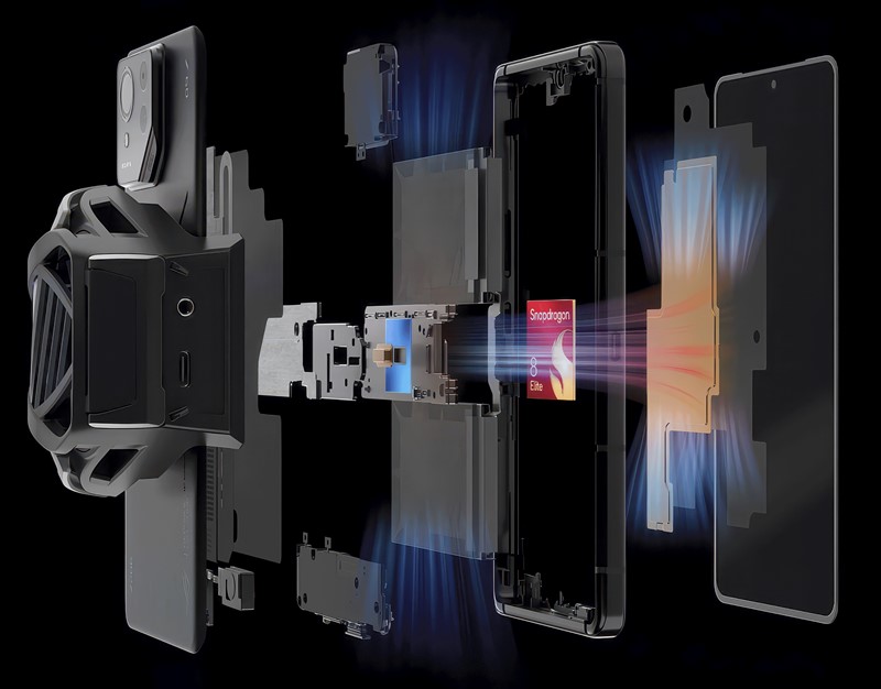 Asus je uložio velik trud u sustav hlađenja, no pri maksimalnim opterećenjima Snapdragon 8 Elite svejedno pati od termalnog throttlinga