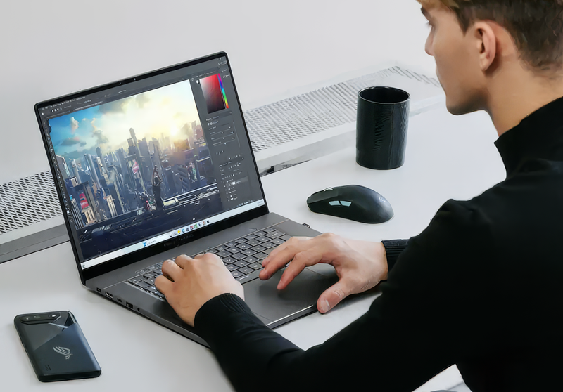 Zahvaljujući sjajnom ekranu i moćnoj hardverskoj konfiguraciji, Zephyrus G16 odličan je izbor za kreativce, poput videomontažera, animatora i grafičkih dizajnera