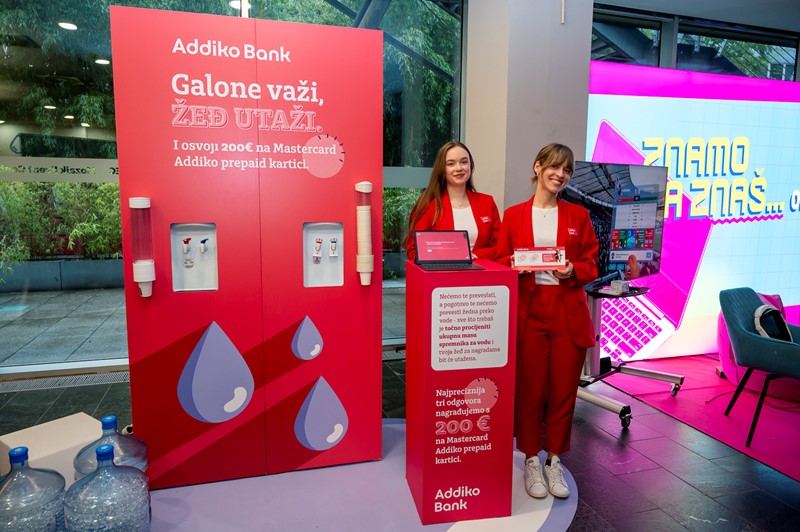Na štandu Addiko banke moglo se osvojiti 3 x 200 eura na prepaid Mastercard kartici
