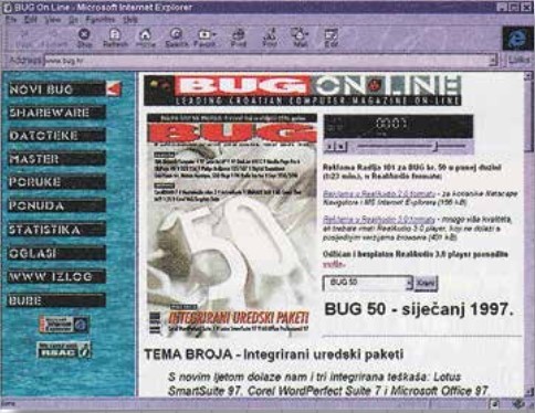 Bug Online krajem 1996.