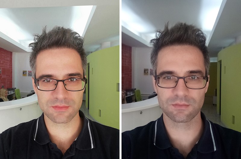 Prednja kamera na Huaweiju P20 Lite (lijevo) također daje bolje rezultate od one na Cubotu P20 (desno)