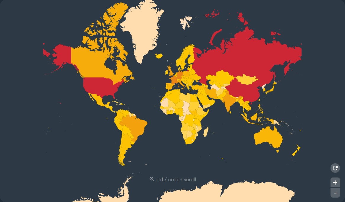 U prosjeku je provaljeno 14 računa na svakih 1.000 ljudi diljem svijeta. No, neke zemlje imaju znatno veće količine provaljenih podataka, do deset puta više od globalnog prosjeka