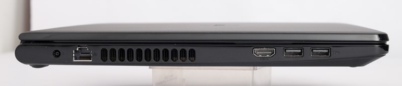 Na lijevom boku nalaze se: konektor za napajanje, HDMI 1.4a, 2x USB 3.1 Gen1