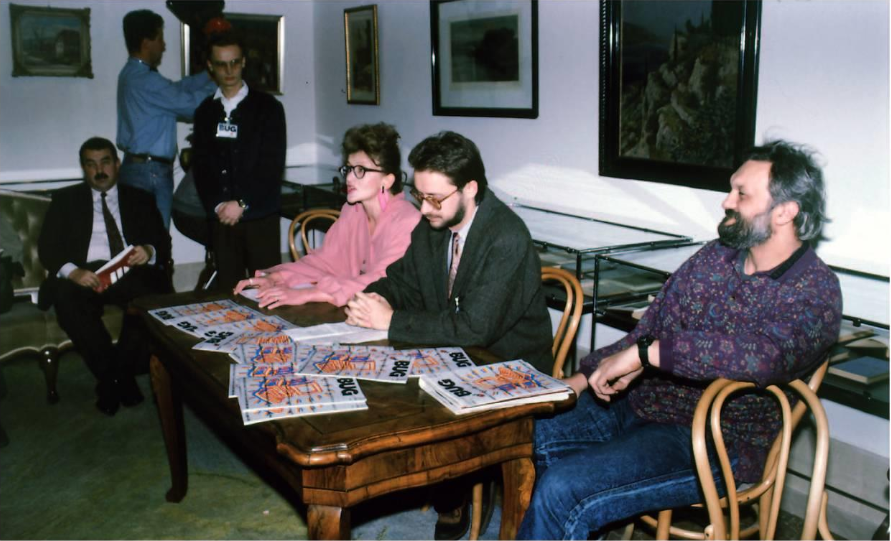Predstavljanje prvog broja Buga, prosinac 1992. 📷 Foto: Ahiva Buga
