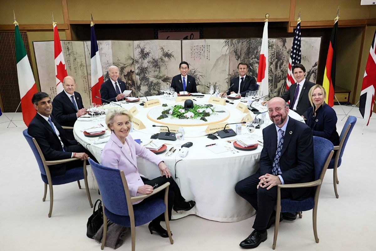 Članovi savjetodavnog foruma sedam najznačajnijih industrijskih zemalja svijeta, Europske unije i Europskog povjerenstva 📷 G7 HIROSHIMA SUMMIT POOL