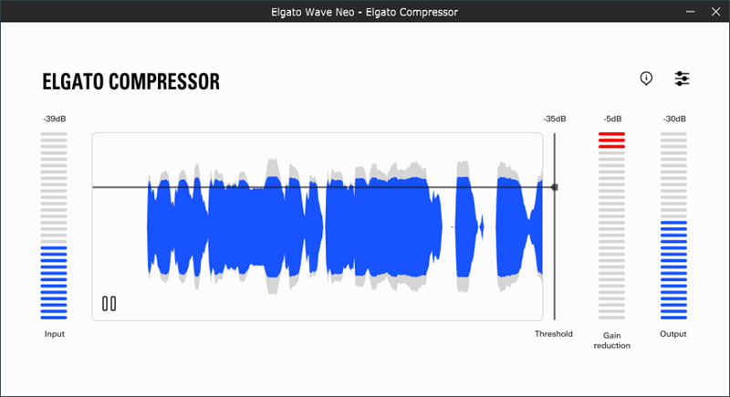 Elgato Compressor olakšat će vam ujednačavanje glasnoće mikrofonskog izlaza (za situacije kada počnete glasno govoriti ili vikati)