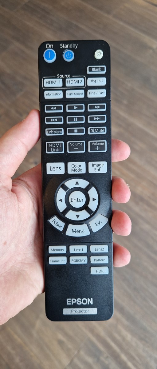 Priloženi daljinski upravljač koristi se za sve oblike interakcije s projektorom