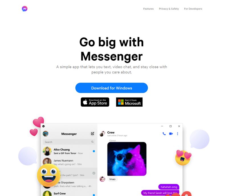 Chat facebook naljepnice za Generator QR