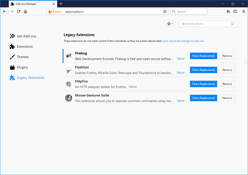 Dosadašnja proširenja više nisu podržana i to bi nekima moglo predstavljati poteškoće - srećom, neke alternative postoje