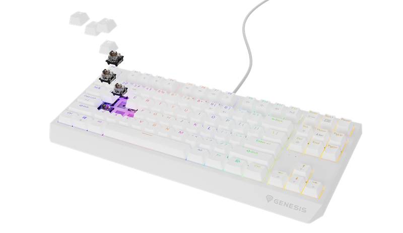 Zamjenjivi prekidači lako se mogu promijeniti čak i kad je tipkovnica uključena