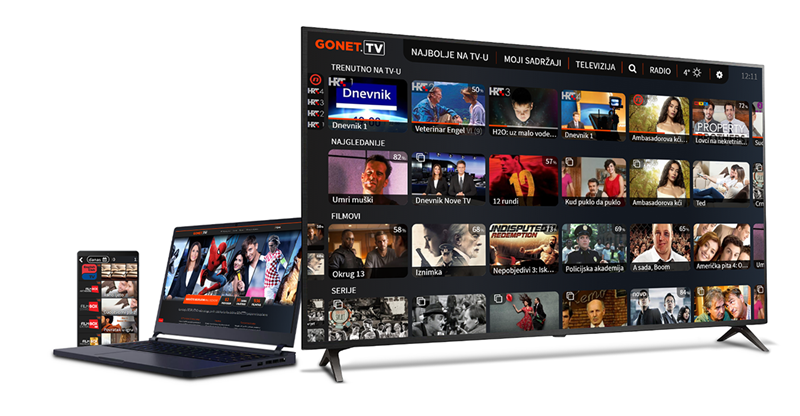 GONET.TV podržan je na pametnim televizorima, mobilnim uređajima, računalima, Google Chromecastu, Android boxovima i Apple TV-u, a može se prenositi i preko AirPlaya