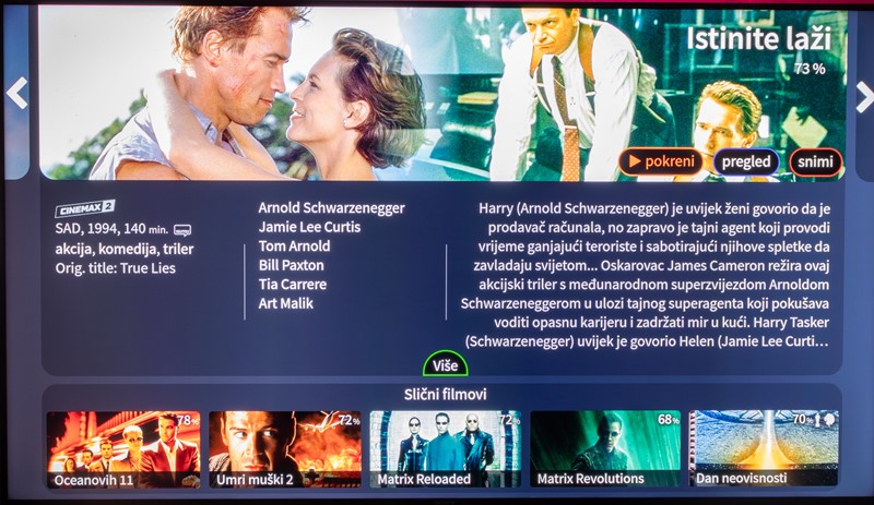 Podrobne informacije dostupne su za gotovo sve televizijske sadržaje