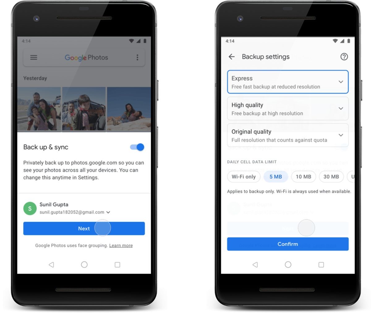 Google photo Backup