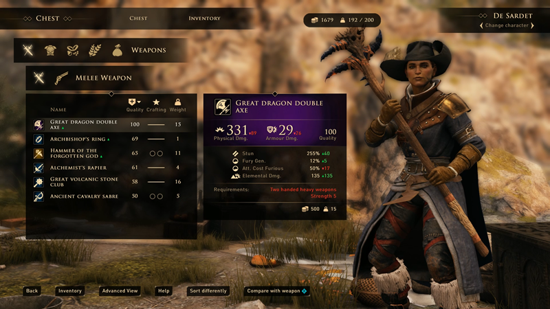 Svojeg lika, kao i kompanjone, opremat ćete, a osim samog stavljanja novih stvari na sebe, možete ih poboljšavati