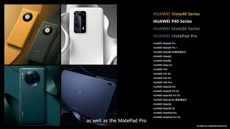 Uređaji koji će dobiti HarmonyOS. Izvor: Huawei