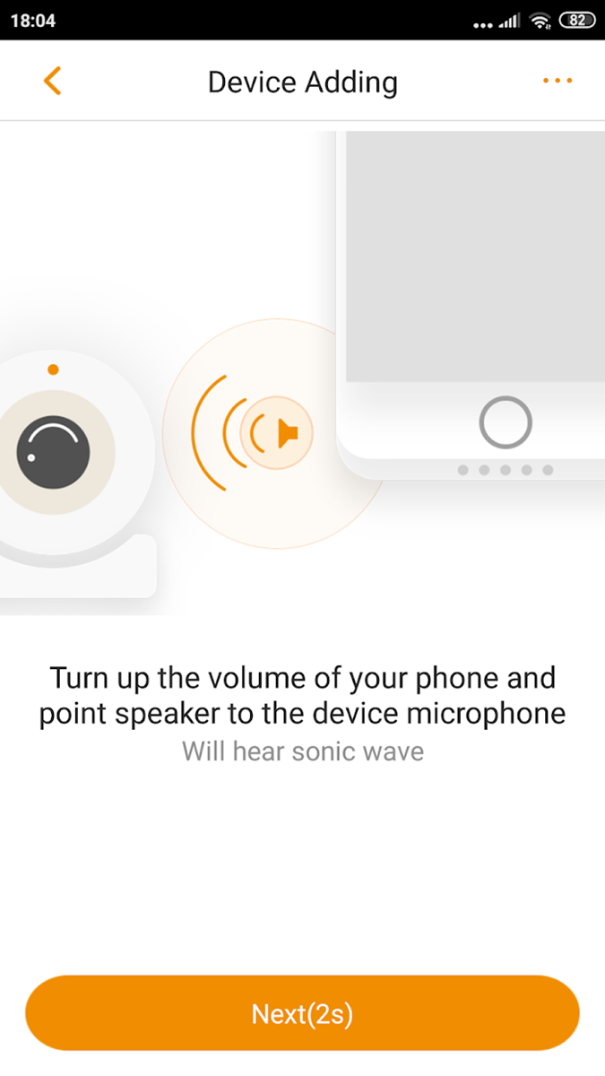 Mobitel preko zvučnog signala kameri pošalje SSID i lozinku za spajanje na vašu lokalnu mrežu