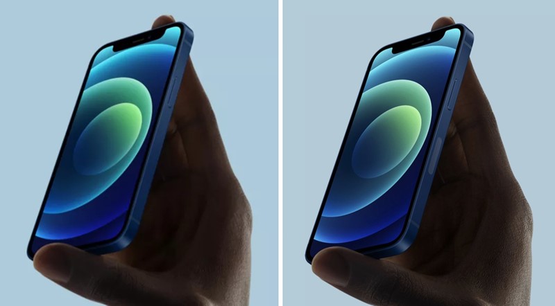 Promo fotografije za UK (lijevo) i SAD (desno). Razlika je u plastičnom pokrovu mmWave 5G antene