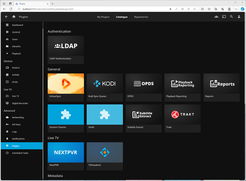 Proširenja su jedan od glavnih elemenata i poveznica s Embyjem, no u ovom slučaju ima ih daleko manje, ali se ponuda ponešto može proširiti dodavanjem repozitorija trećih strana (moguće ih je pronaći u online dokumentaciji)…
