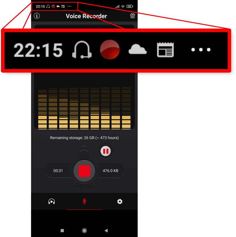 Kad headset spojite na mobitel, odnosno kad je mobitel spojeni uređaj prepoznao kao slušalice s mikrofonom, pri vrhu ekrana, umjesto ikone slušalica, bit će prikazana ikona headseta. Ako ste spojili headset, a prikazuje se ikona slušalica, znači da nešto ne nije u redu
