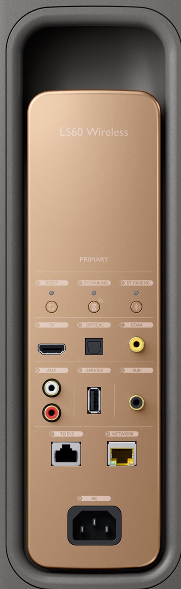 Glavni, primarni zvučnik na svojem stražnjem panelu nosi praktički sve funkcionalnosti povezivanja koje bi korisnik mogao trebati