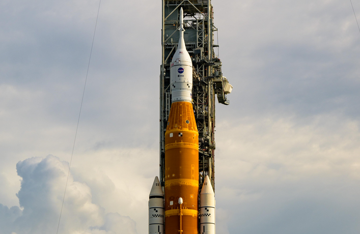 SLS raketa. 📷 Screenshot: Twitter/NASA