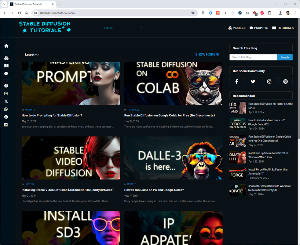 Stable Diffusion Tutorials – Kako je Stable Diffusion i dalje najpopularniji model otvorena kôda sposoban generirati slike, tako se većina rješenja temelji upravo na njemu. Ovo je stranica na kojoj se mogu pronaći kratke upute kako instalirati i podesiti i druga rješenja i modele, te ih koristiti lokalno na računalu. Dobar primjer je iznimno popularni Automatic1111, koji baš zbog tog razloga ovdje nismo spominjali, nego smo prigodu dali nešto manje poznatim no svejedno vrlo korisnim rješenjima 📷 www.stablediffusiontutorials.com