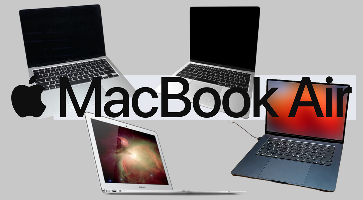 MacBook Air iz godina 2012, 2018, 2020, 2023 📷 Ilustracija: Bug.hr, Wikipedia