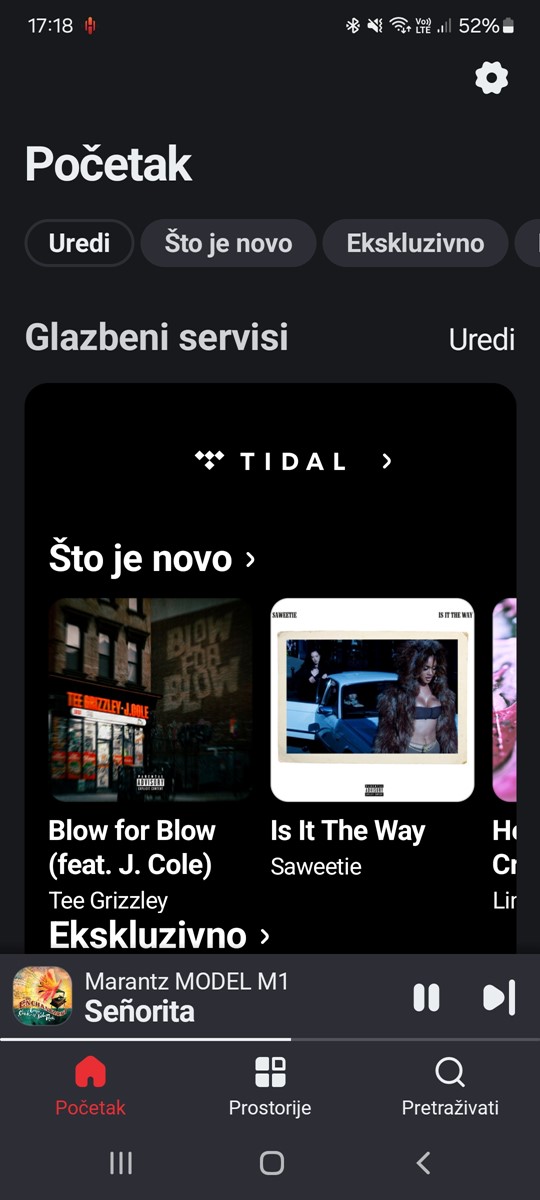 Glavni ekran HEOS-a i dalje je pomalo konfuzan, no uz malo navike, sve su funkcionalnosti dostupne
