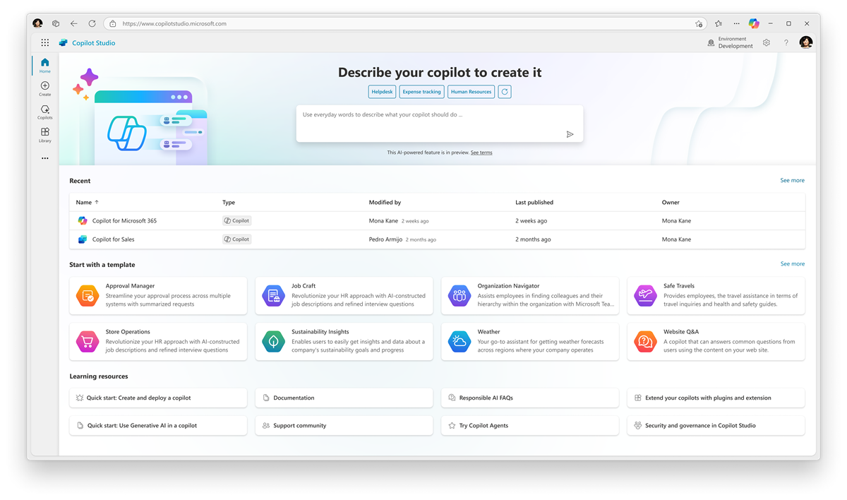 Copilot Studio 📷 Izvor: Microsoft
