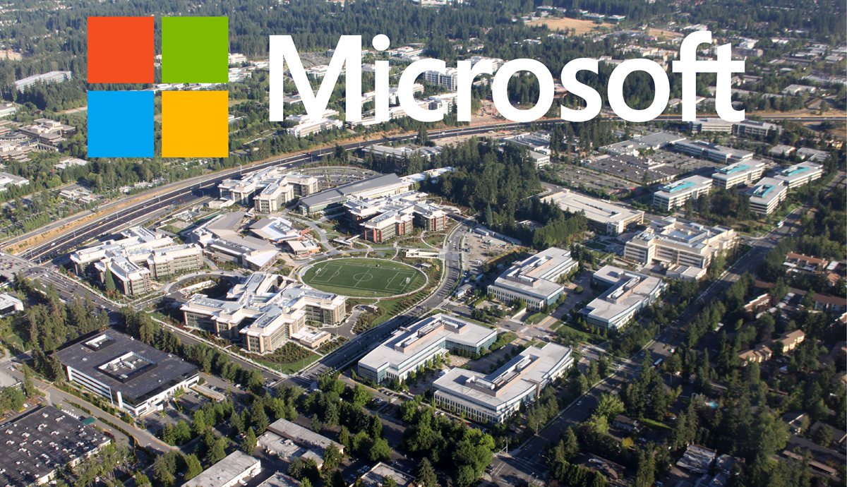 Pogled iz zraka na Microsoftov kampus u Redmondu 📷 Wikipedia