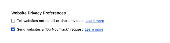 Opcija DNT u pregledniku Firefox