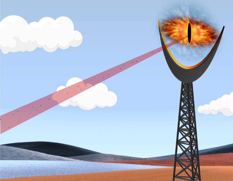Ilustracija prikazuje novu tehnologiju, temeljenu na laseru, koja može otkriti potencijalno štetne aerosole 📷 Greg Rieker