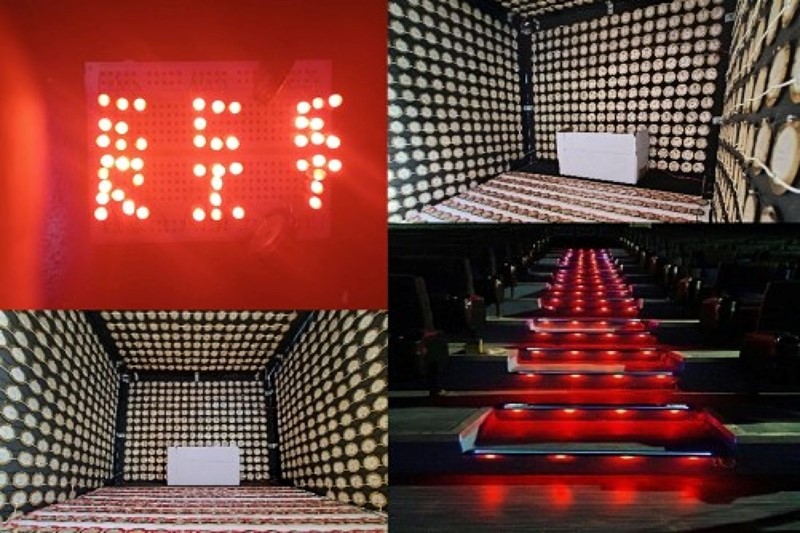 Niz piezoelektričnih senzora dizajniran je za ugradnju u kazališta i koncertne dvorane kako bi iskoristio energiju zvučnog vala za stvaranje električne energije. Koncept je uključivao 1042 senzora i mogao je napajati 48 LED svjetala koristeći električnu energiju generiranu korištenjem zvučnih valova  📷 Roshan Zameer Ahmed, Prajwal Hegde i P Ganesh