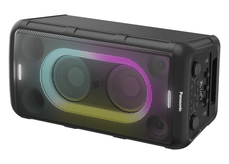 Na desni bok zvučnika ugrađene su gumene nožice pa se on može postaviti i horizontalno