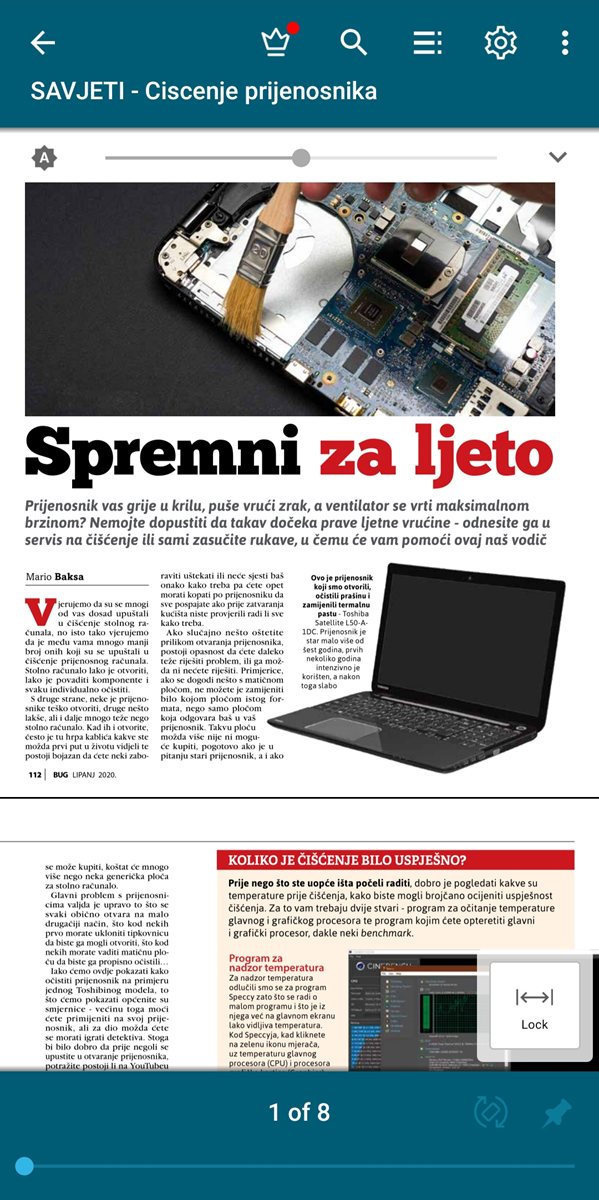 PDF format je odličan za zadržavanje oblikovanja stranica na različitim uređajima, no sadržaj koji je napravljen za veličine papira poput tipičnih magazina ili stranice formata A4, nije baš lako čitati na manjim uređajima – tu u igru ulazi EPUB format
