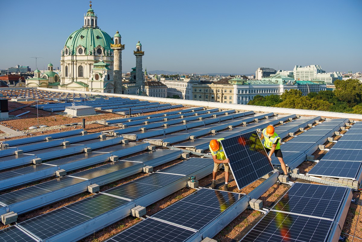 Fotonaponski paneli na Muzeju grada Beča 📷 © Christian Hofer / Wien Energie