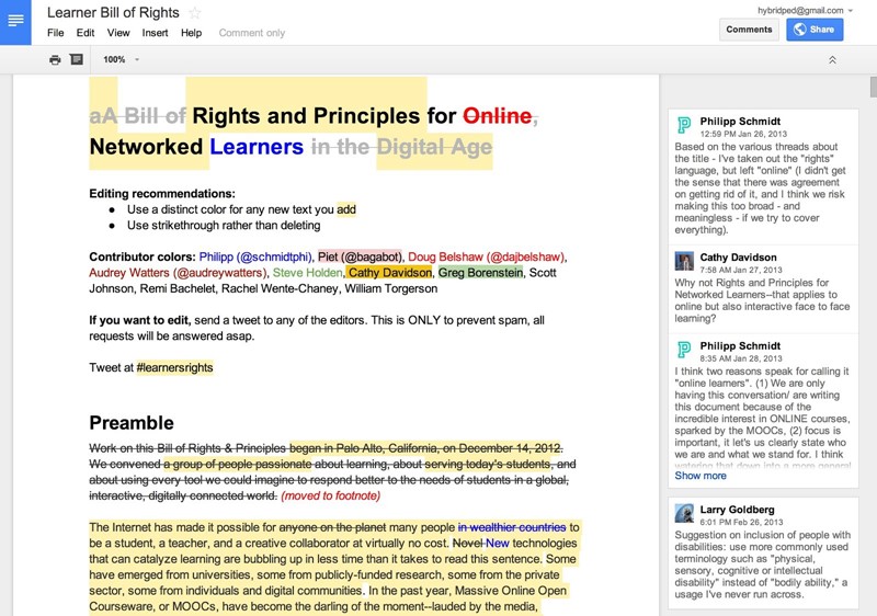 Primjer potencijalnog pretjerivanja funkcionalnosti: sustav kompleksnog komentiranja dokumenata i odgovaranja na odgovore sve je napravio toliko “praktičnim”, da više malo tko to želi koristiti