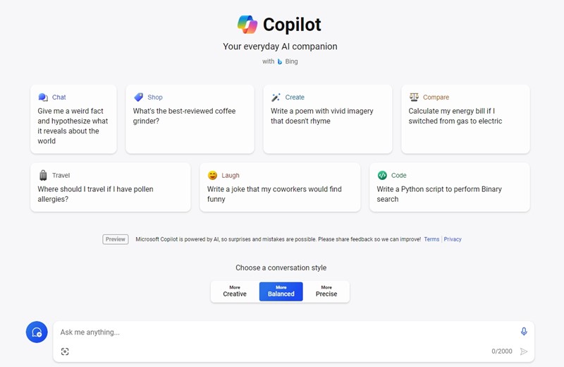...sada samo Copilot