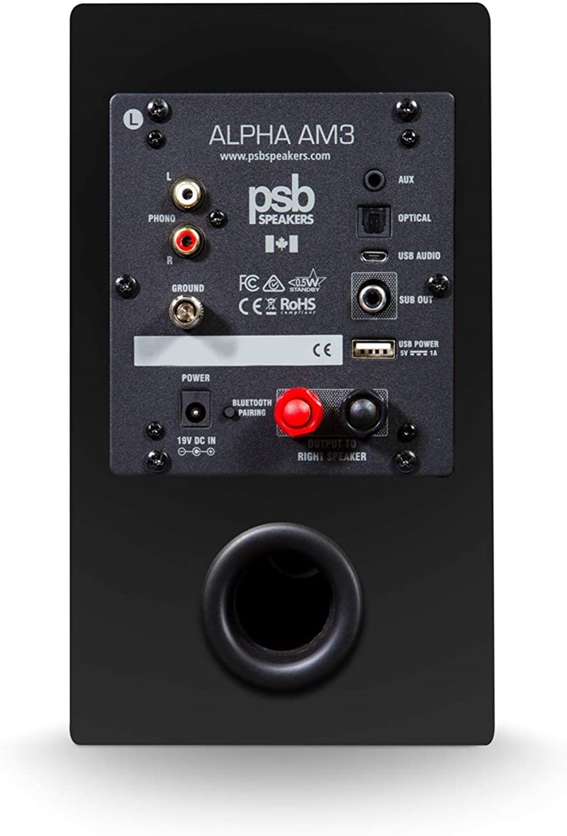 Uz sve žične konektore koji bi vam mogli zatrebati (USB, optički, AUX i gramofonski ulaz, izlaz za subwoofer), zvučnici Alpha AM3 također podržavaju bežično muziciranje, preko Bluetootha, uz podršku za kodek aptX