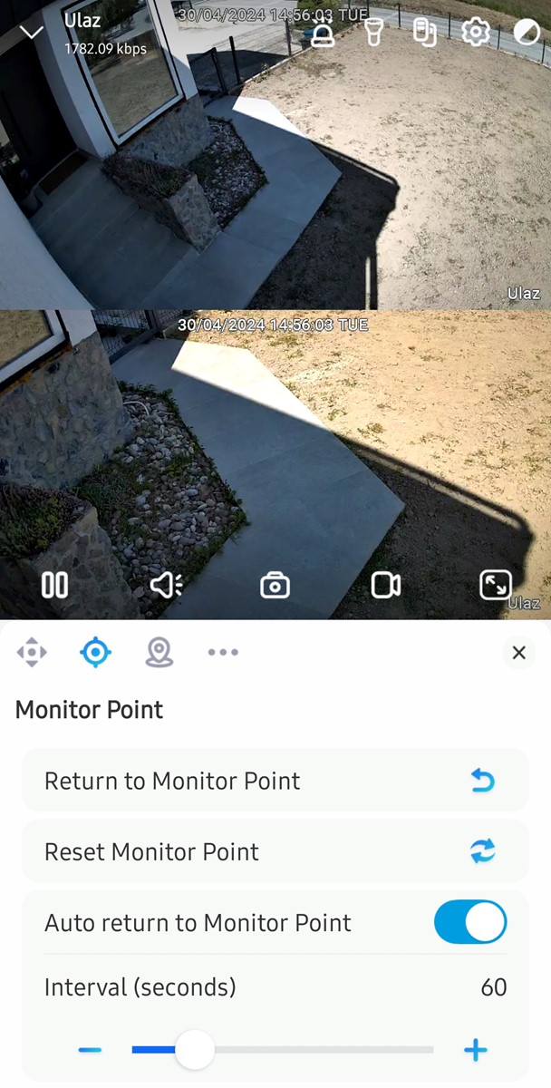 Monitor Point je točka na koju se kamera vraća određeno vrijeme nakon promjene položaja