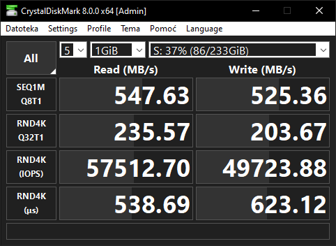 Ovo su stvarne, realne performanse spornog Samsungovog SATA SSD-a, a one se mogu izmjeriti tek tek nakon što se isključi RAPID način rada (keširanje u RAM)