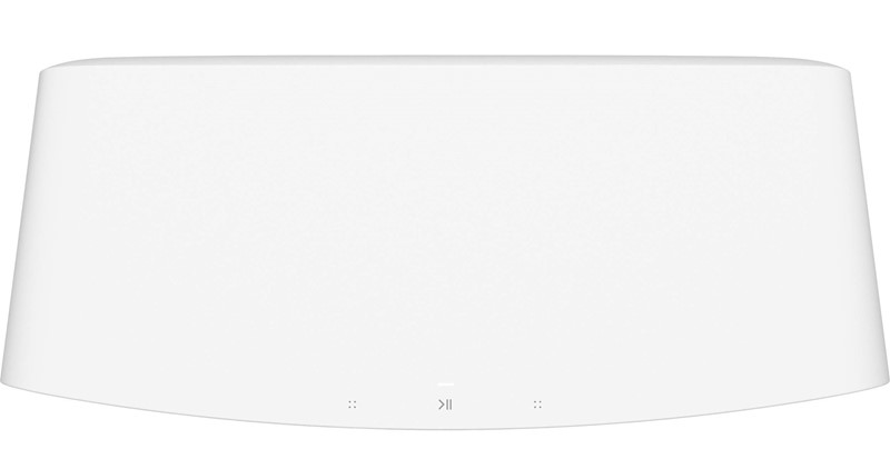 Na gornjoj strani Fivea nalaze se odlične dodirne kontrole, pomoću kojih možemo namještati glasnoću zvuka, prebacivati pjesme, pauzirati i puštati glazbu te brzinski grupirati zvučnik s drugim najbližim Sonosovim zvučnikom u domu