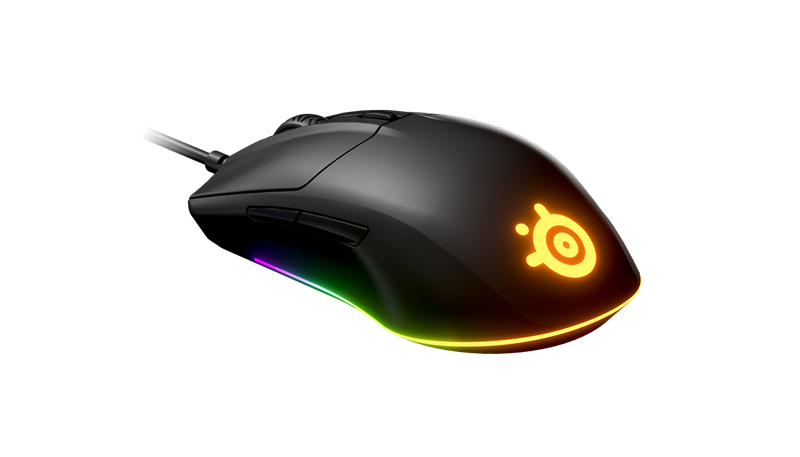 Rival 3 vrlo je elegantan, a njegovo RGB osvjetljenje umjereno i impresivno; zahvaljujući osvijetljenom rubu gornje maske, na stolu djeluje kao da lebdi